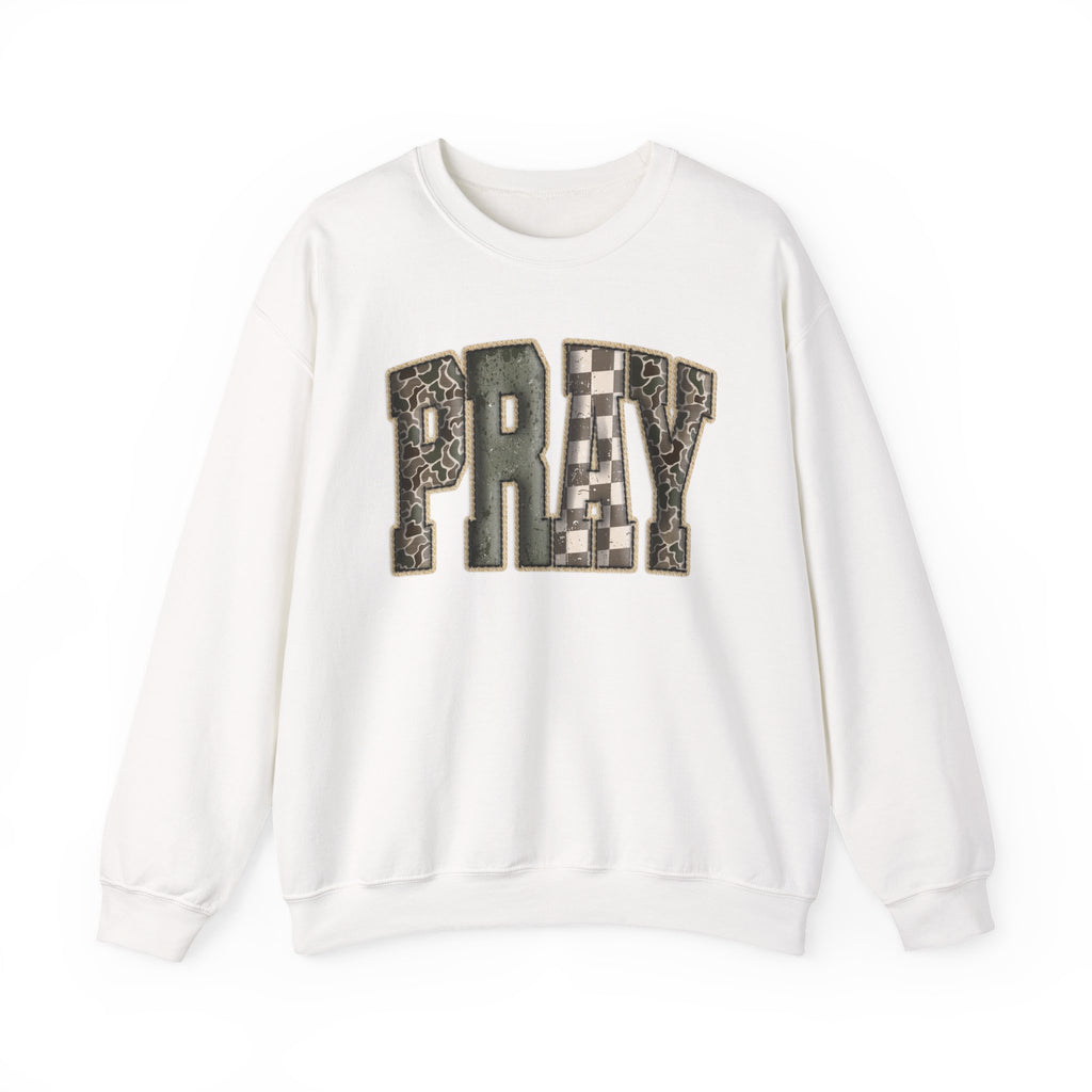 Pray--Vintage Patchwork Lettering SWEATSHIRT