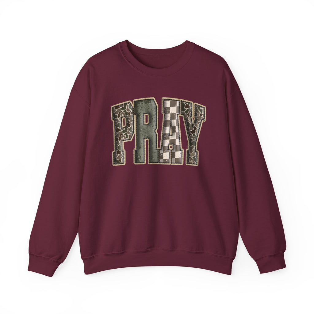 Pray--Vintage Patchwork Lettering SWEATSHIRT