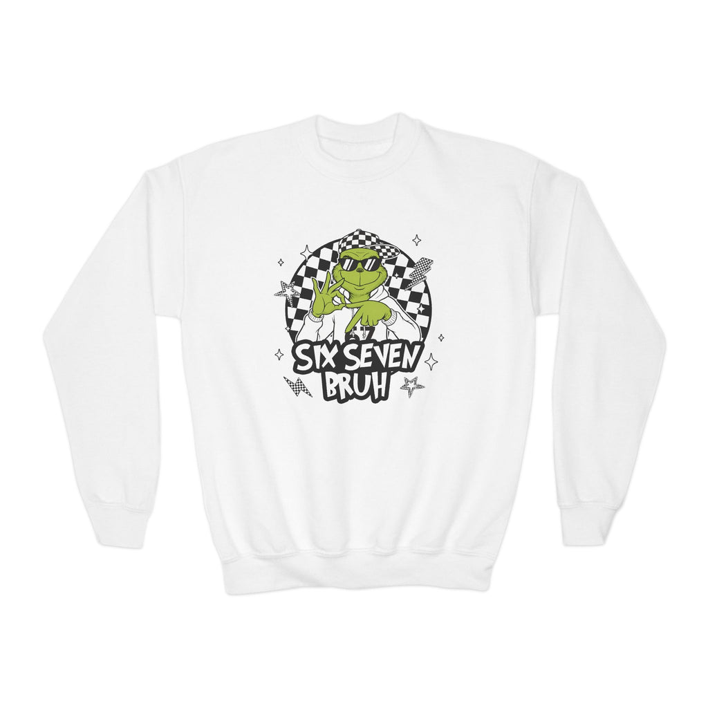 Grinch 6-7 Bruh Youth Crewneck Sweatshirt