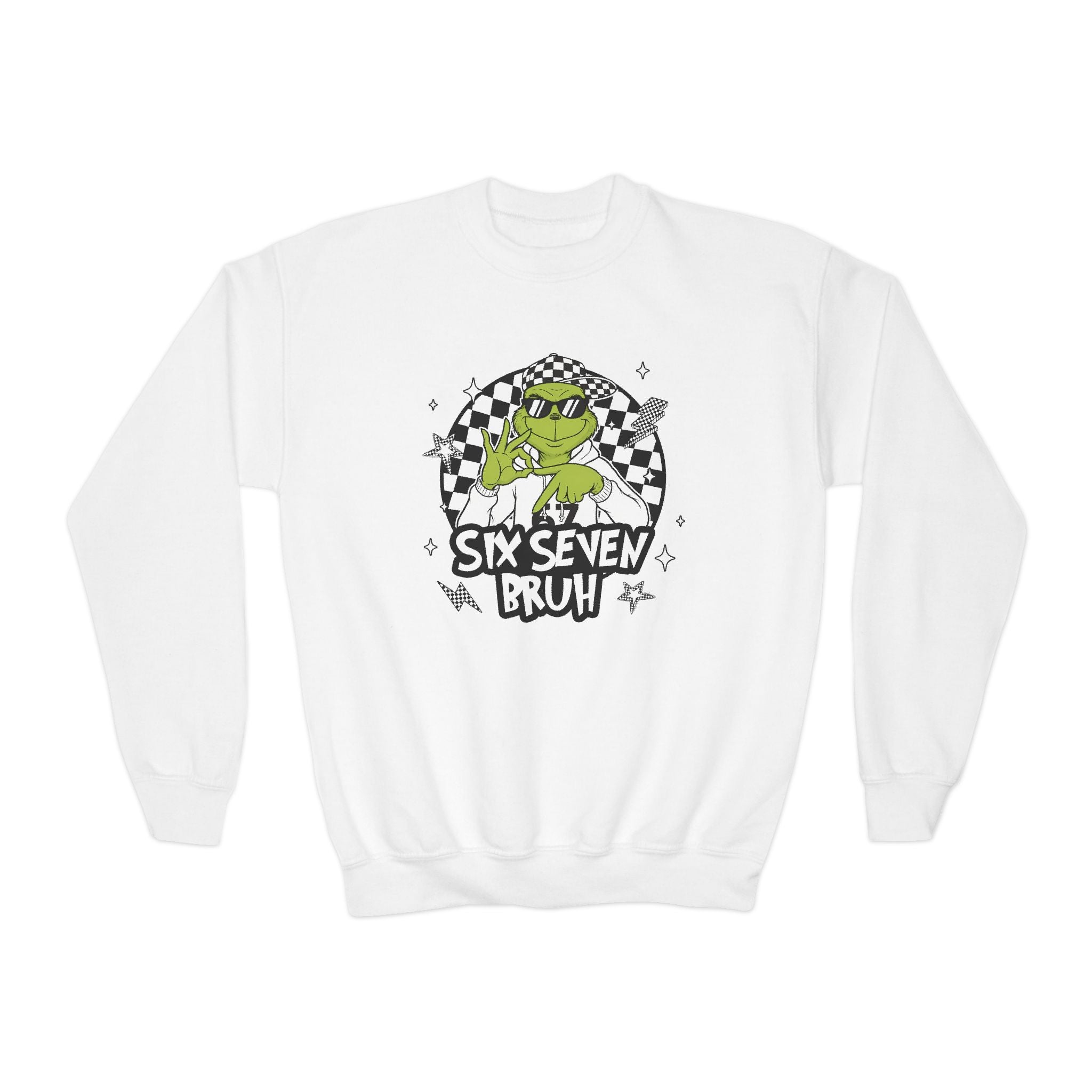 Grinch 6-7 Bruh Youth Crewneck Sweatshirt