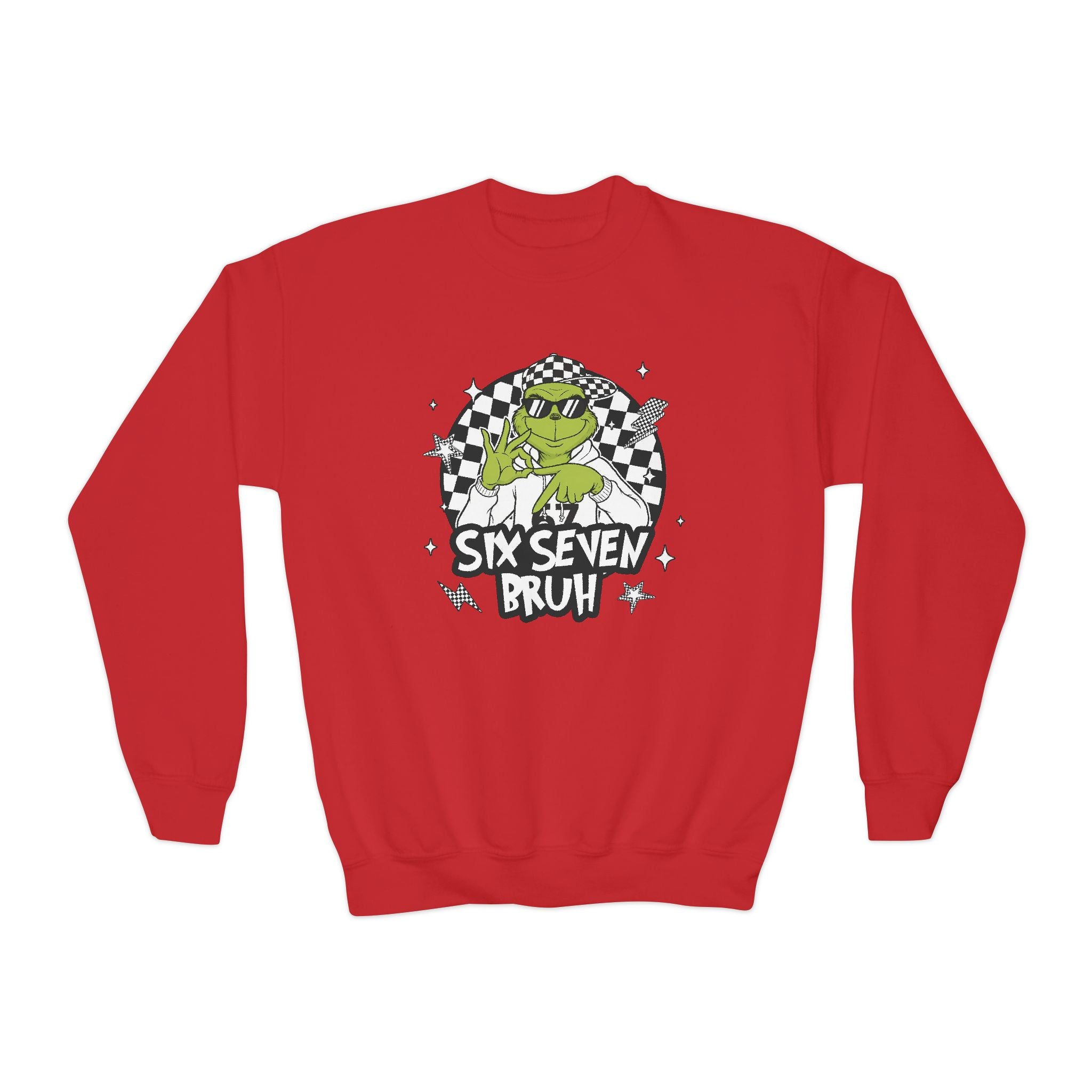 Grinch 6-7 Bruh Youth Crewneck Sweatshirt