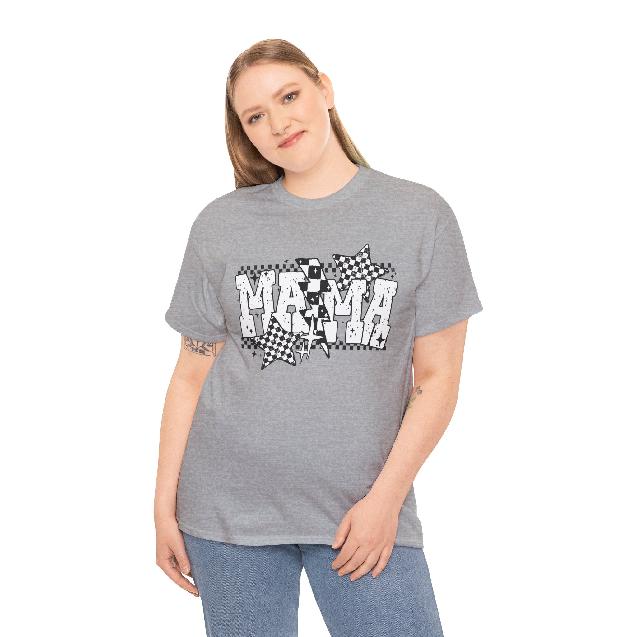 MAMA CHECKERED TSHIRT