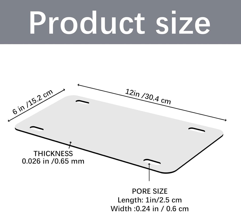 Personalized Custom Vanity License Plate - Aluminum Front Tag 12x6