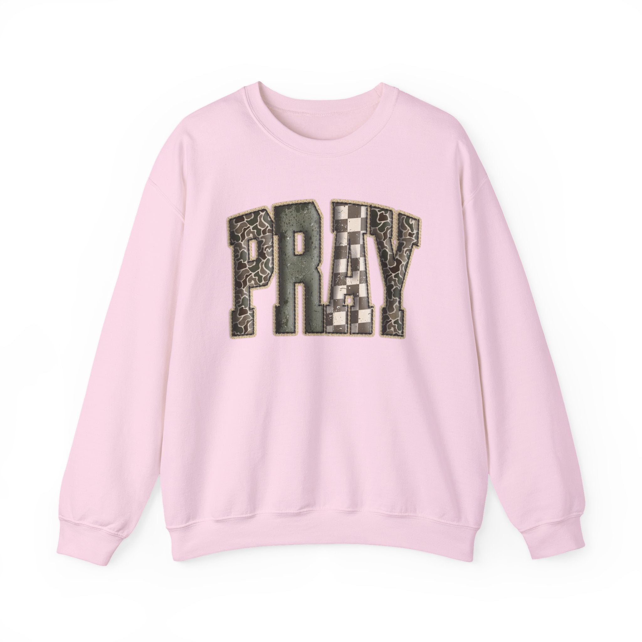 Pray--Vintage Patchwork Lettering SWEATSHIRT