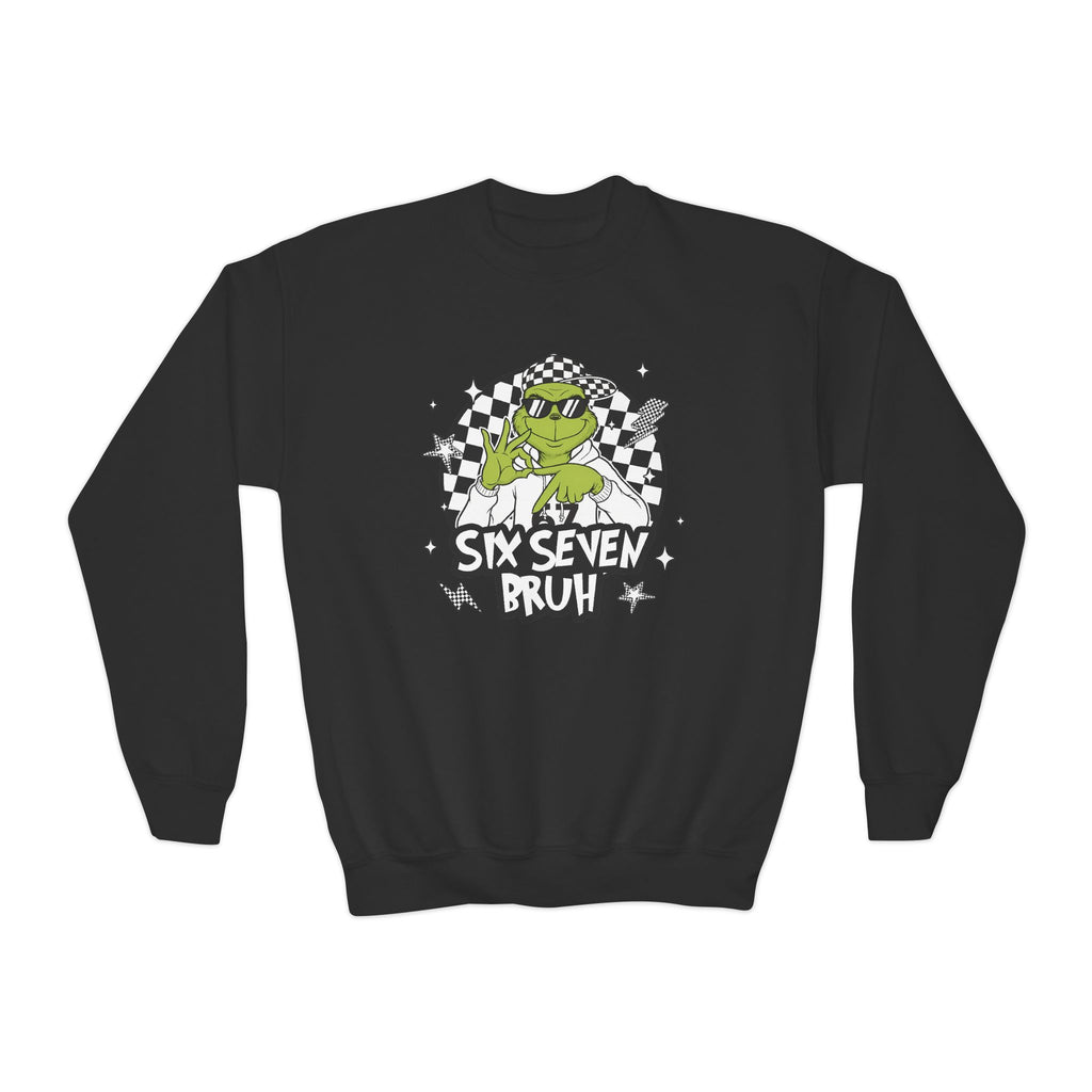 Grinch 6-7 Bruh Youth Crewneck Sweatshirt