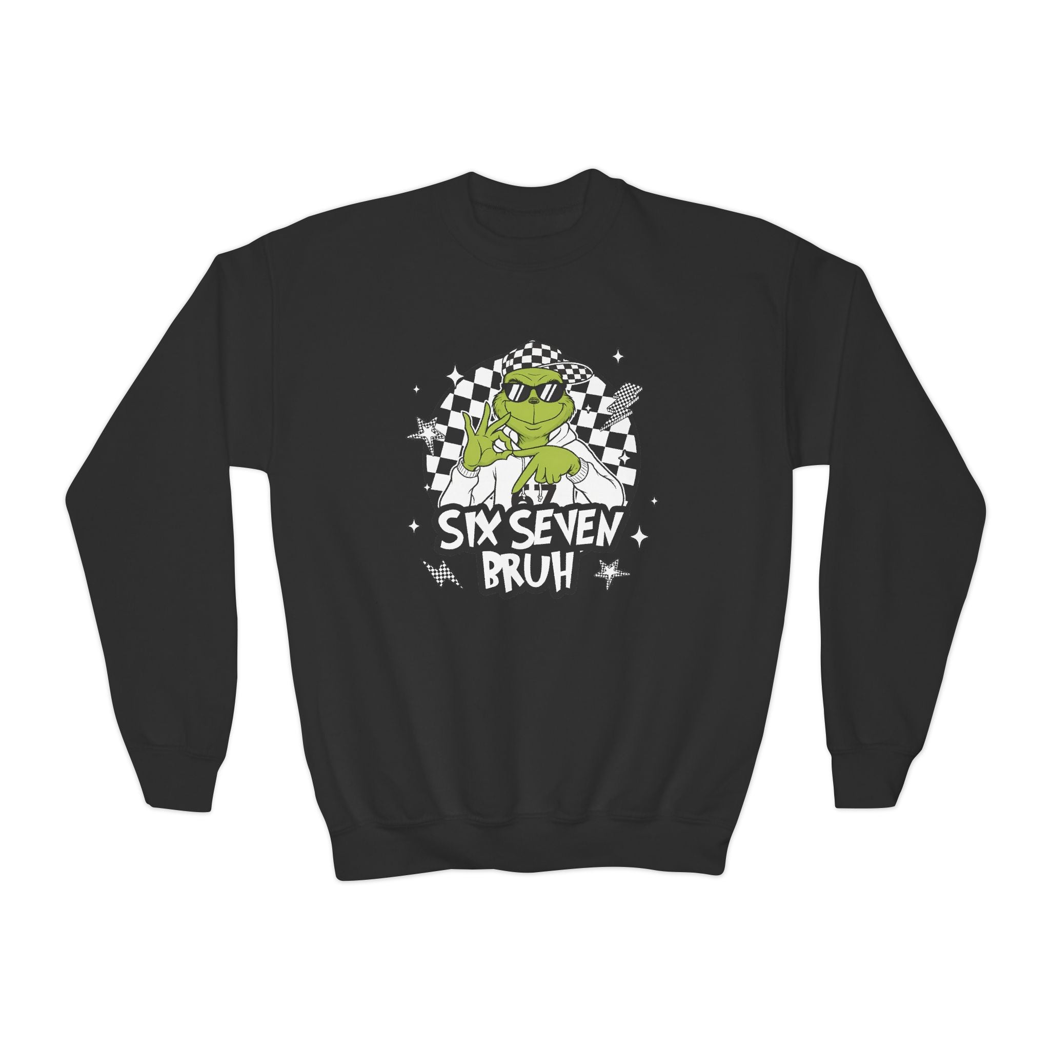 Grinch 6-7 Bruh Youth Crewneck Sweatshirt