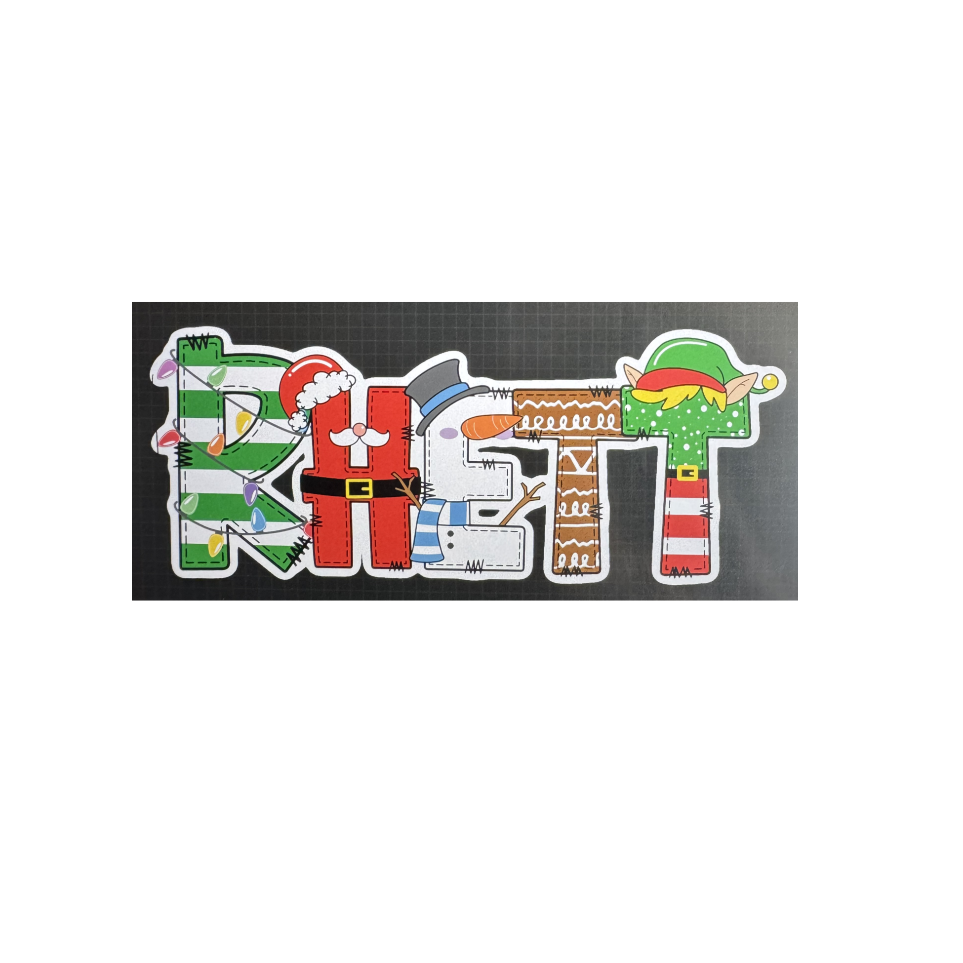 Christmas Name GIFT TAG Stickers