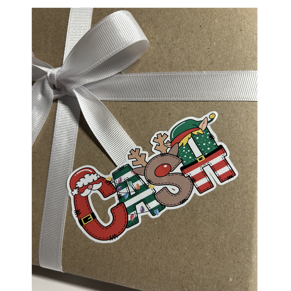 Christmas Name GIFT TAG Stickers