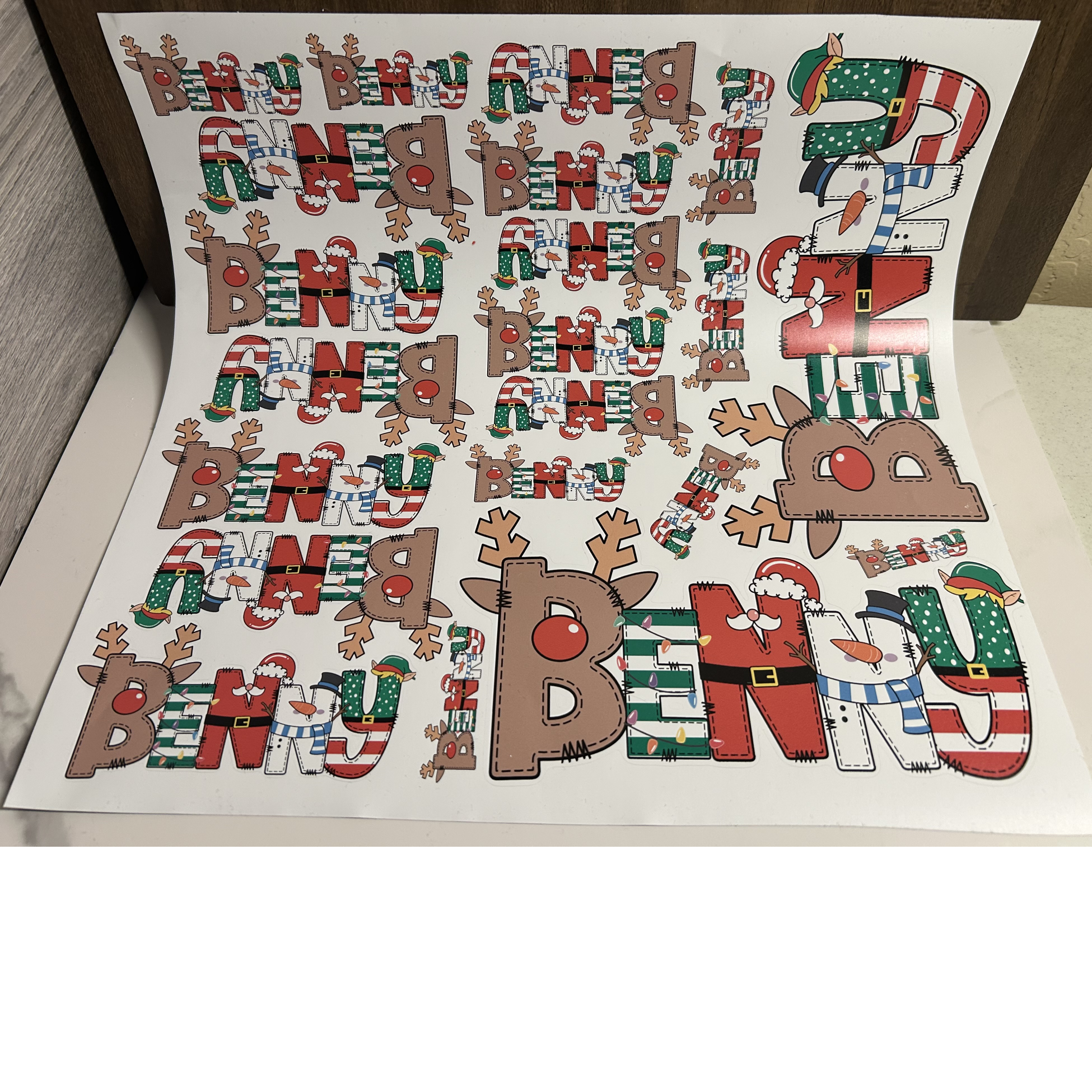 Christmas Name GIFT TAG Stickers