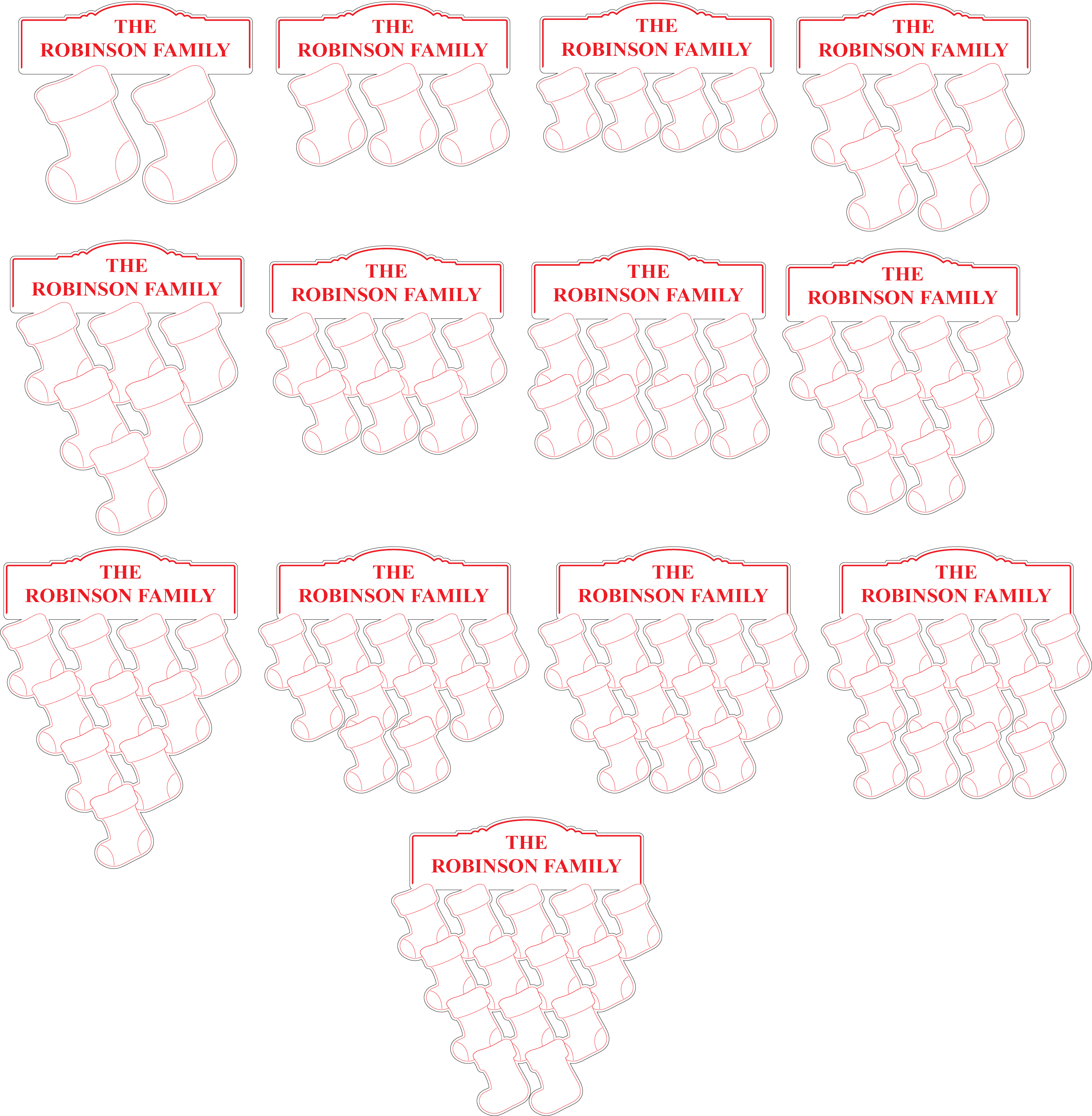 PERSONALIZED CHRISTMAS STOCKING ORNAMENT