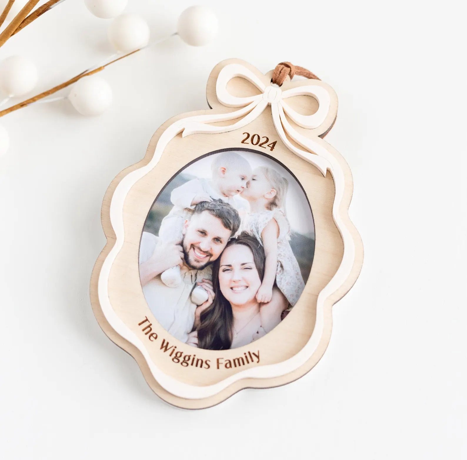 Family Photo Frame Christmas Ornament