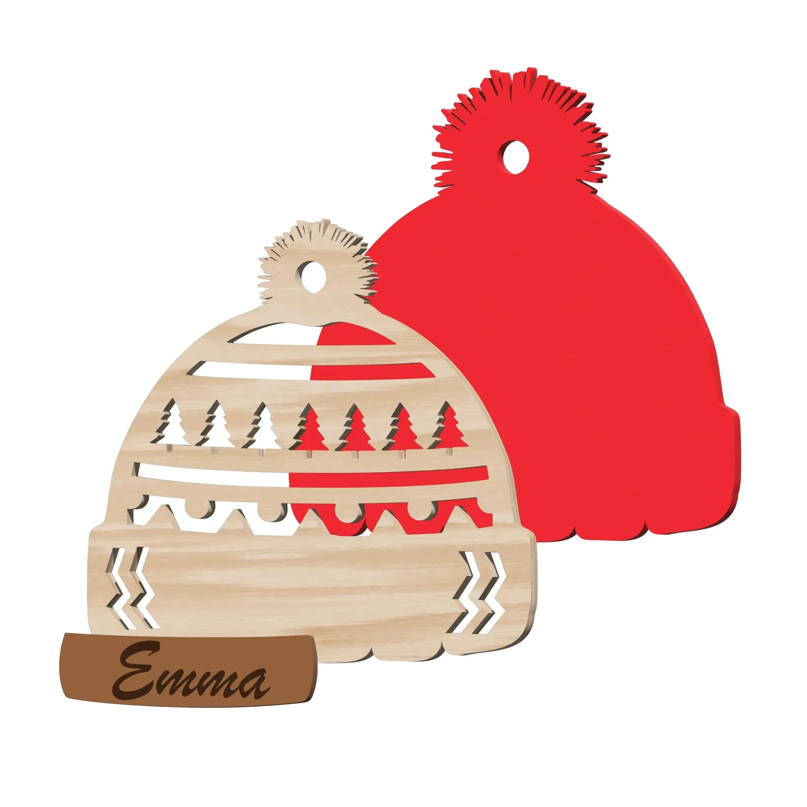 Christmas beanie hat ornaments